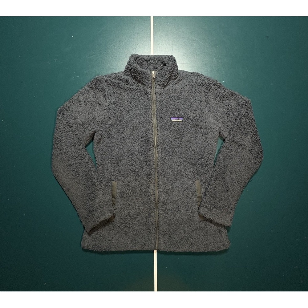 Patagonia Los Gatos Full Zip Fleece Jacket Fuzzy‎ Logo Women's Medium Gray